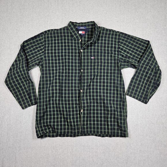 Tommy Hilfiger Other - Tommy Hilfiger Men's L/G Plaid Button Down pajamas top Long Sleeve Blue Green